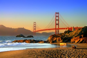 Baker Beach is a state and national public beach on the Pacific Ocean coast, on the San Francisco peninsula