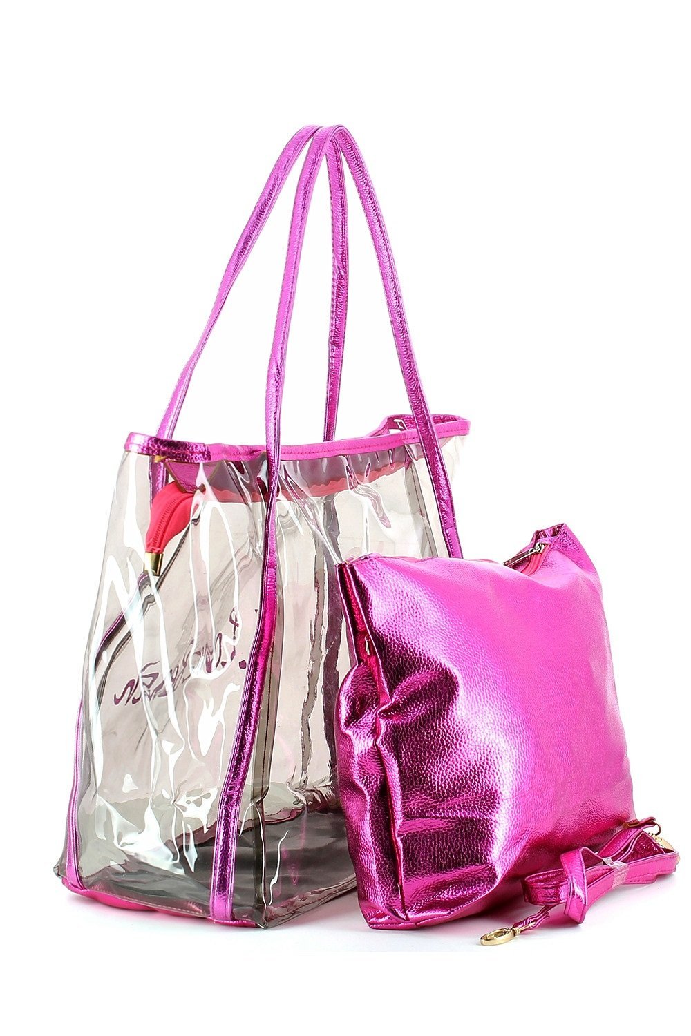 Sac Tote Transparent Jelly Tote - 22x22x7.5 Cm, PVC, Pour Plage, Shopping, Cadeau Fille Femme - 5